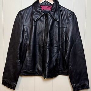 Classic Black Leather Women's Jacket